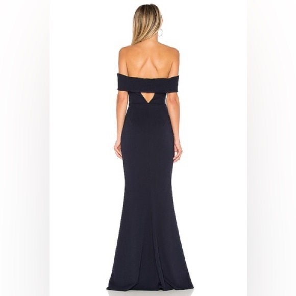 New! Katie May x Noel and Jean Legacy Gown Off-Shoulder Navy Maxi Dress 💙size 8 - Picture 4 of 12